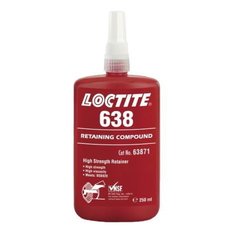 Loctite 638 - 250ml Anaerobowy klej do mocowania metalowych części współosiowych, trudno demontowalny kod: 1803039